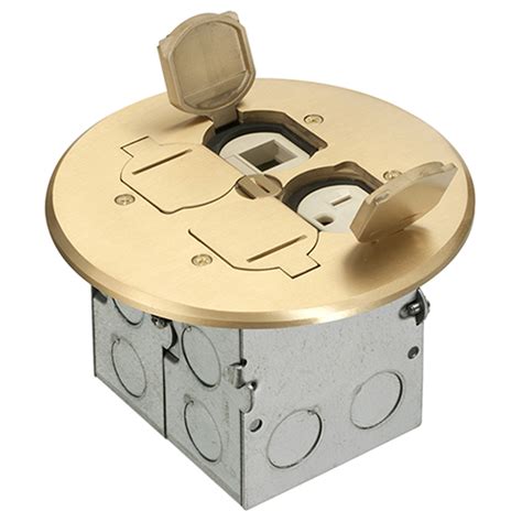 round metal cut in boxes arlington|arlington floor box kits.